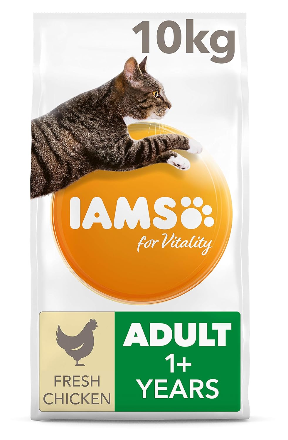 Iams for Vitality Cat Food with Fresh Chicken for Adult Cats, 10 kg Amazon.co.uk Pet Supplies