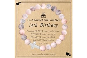 FYBLYCOO Happy Birthday Gift for 1-16 Year Old, Birthday Decorations Cross Charm Pink Bracelets Gift for Daughter Granddaughter Niece Sister Friend