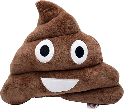 Store2508TM Soft Smiley Emoticon Emoji Cushion Poop Pillow Stuffed Plush Toy (Choc Brown Design A)