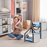KURNI Storage Bags Clothes Organizer 6 Pack 90L Large 3 Sided Zipper view 5