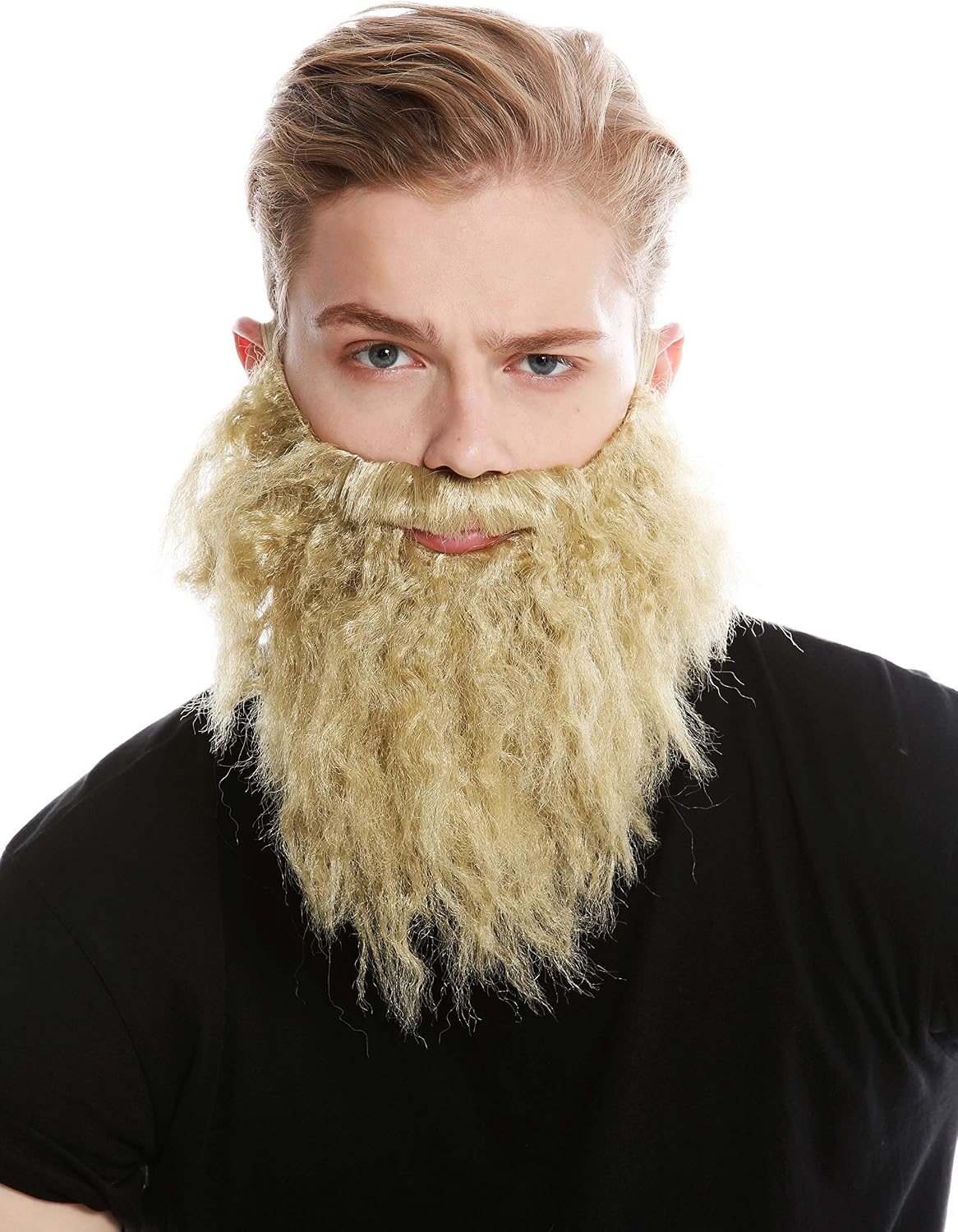 WIG ME UP - 9537B-ZA89 beard full beard blonde fair blonde carnival Halloween Hipster bandit robber Prophet Moses - Image 3