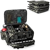 DSLEAF Tactical Pistol Range Bag with 4 Pistol Cases, Padded Gun Duffle Range Bag with 16X Magazine Slots and Extra Pockets for Ammo and Essentials (Patent Design)