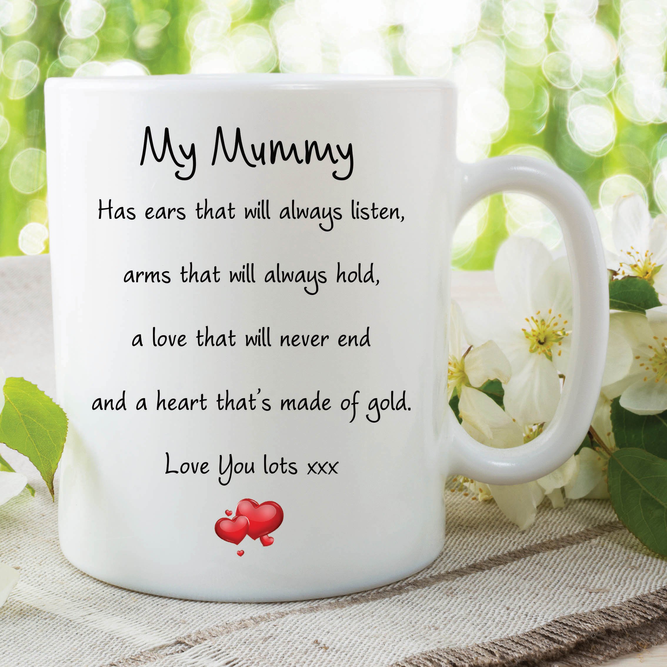 Mummy Mug Love You Lots Heart of Gold Birthday Gift Mothers Day Cup WSDMUG583