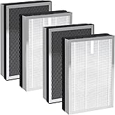 4 Packs 25 Air Purifier Replacement Filter, Compatible with MA Series Air Purifier 25 S1/W1/B1, 3 in 1 Pre-filter, Made of Activated Carbon Filter and H13 True HEPA Filter
