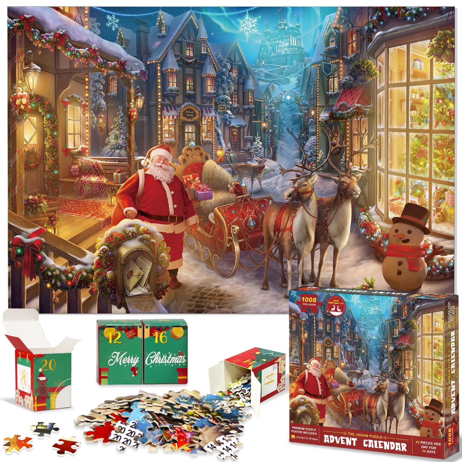 Puzzle Calendrier De L'Avent - Peek Into Santa's Workshop - 24 X 20 Pieces 10948 Puzzle Calendrier De L'Avent - Peek Into Santa's Workshop - 24 X 20 Pieces 10948