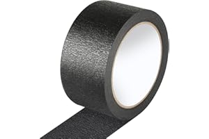 G GEYYANG Black Painters Tape - 2 Inch Wide Black Masking Tape - Multi-Surface, Smart Adhesion, Indoor & Outdoor - Paint Tape for Artist, DIY, Labeling, Car, General Purpose - 90FT Total