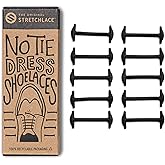 THE ORIGINAL STRETCHLACE No Tie Silicone Dress Shoe Laces Elastic Laces to Turn Dress Shoes Into Slip-Ons