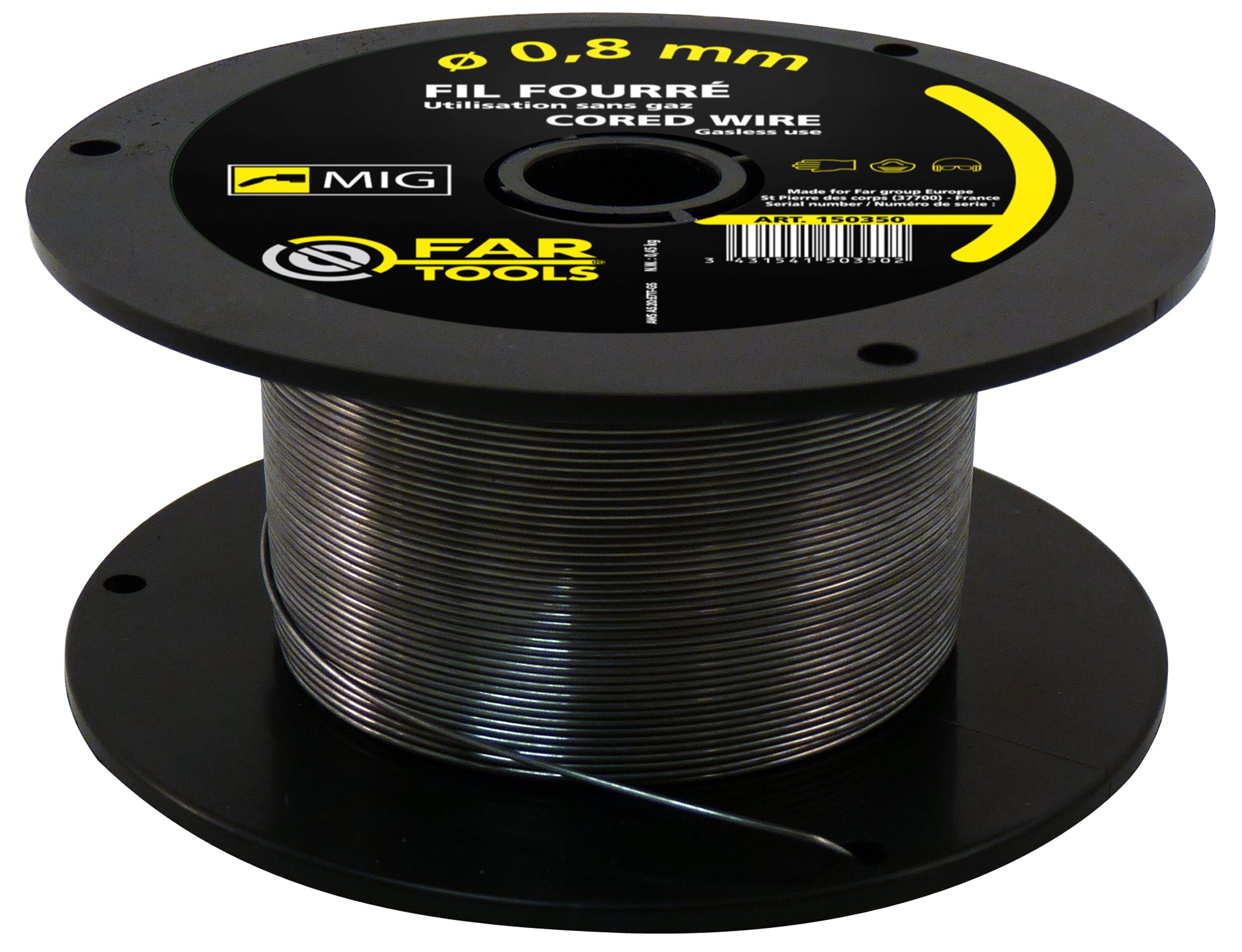 Fartools 150350 Solder Wire Roll for Gasless MIG Welder Diameter 0.8 mm