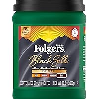 Folgers Black Silk Decaf Dark Roast Ground Coffee, 10.3 Ounces