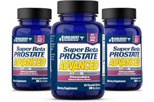 NEW VITALITY Super Beta Prostate Advanced Chewables - Prostate Support Supplement for Men's Health (180 Chews, 3-Pack)
