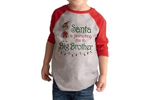 7 ate 9 Apparel Big Brother Christmas Raglan Shirt Red