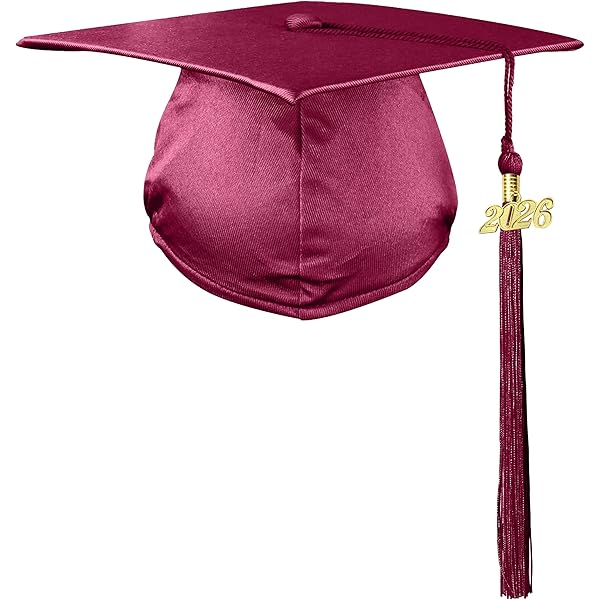 GraduationForYou Matte Graduation Gown Cap Tassel With 2018 2020 Year Charm Black