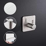 AIKZIK 4 Pack Self Adhesive Hooks 8kg Stainless Steel Bathroom Kitchen view 3