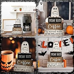 Lineshading 4 Pcs Halloween Table Decor Coffee