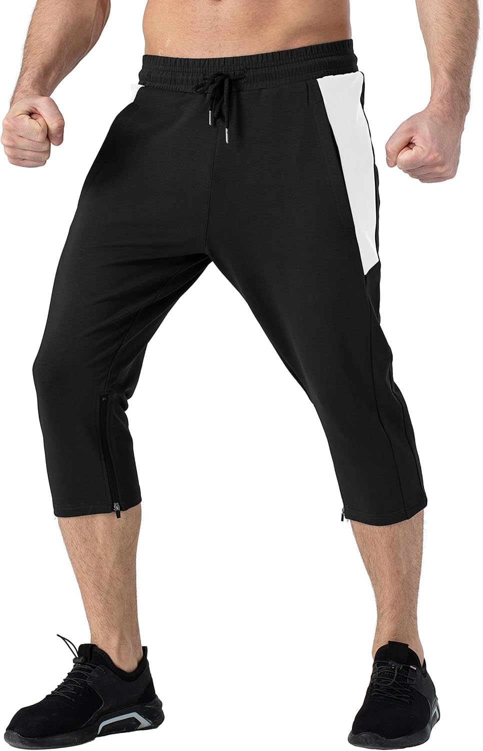 YSENTO Men�s 3/4 Joggers Shorts Below Knee Breathable