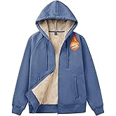 MAGCOMSEN Women's Zip Up Hoodies Sherpa Fleece Lined Sweatshirts Hooded Winter Coat Thick Warm Jackets Casual Cold Weather