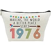 50th Birthday Gifts for Women, Funny 50 Year Old Gift Makeup Bag, 1976 50th Birthday Decorations Makeup Bags for Her, Mom, Aunt, Wife, Sister, Coworker, Friend, Mothers Day Cosmetic Travel Bag (1976)