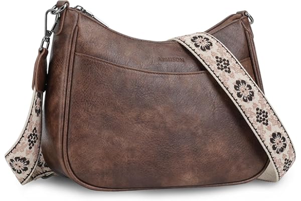 APHISON Crossbody Bags for Women Trendy, Leather Crossbody purse with Adjustable Strap, Women's Crossbody Shoulder Handbags