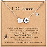 P. BLAKE Softball/Volleyball/Soccer/Basketball Necklace for Girls Women, Ball Heart Pendant Sports Accessories Valentines Birthday Jewelry Gifts for Teen Teenage Her Lovers