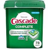Cascade Complete Dishwasher Pods - Fresh Scent ActionPacs, Dishwasher Detergent, Dishwasher Soap, Detergent Pods, 78 Count