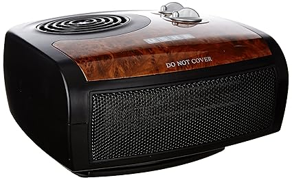 Usha Fan Heater (1212 PTC) 1500-Watt with Adjustable Thermostat (Black/Brown)