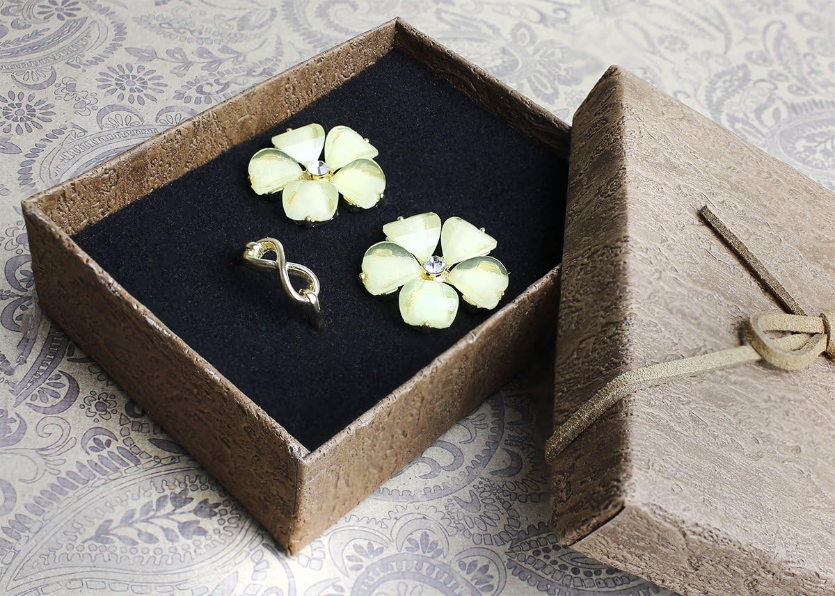 Gift Box Set - 12-Piece Jewelry Gift Boxes for Rings, Pendants, Necklaces - Ideal for Anniversaries, Weddings, Birthdays - Brown, 3.6 x 1 x 2.7 Inches: Home & Kitchen