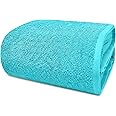 DAN RIVER 100% Cotton Premium Bath Sheets – 550 GSM (40x80 Inches) Highly Absorbent and Quick Dry Extra Large Luxury Bath Towels – Super Soft Towels for Bathroom, Hotel, Aqua Pack of 1