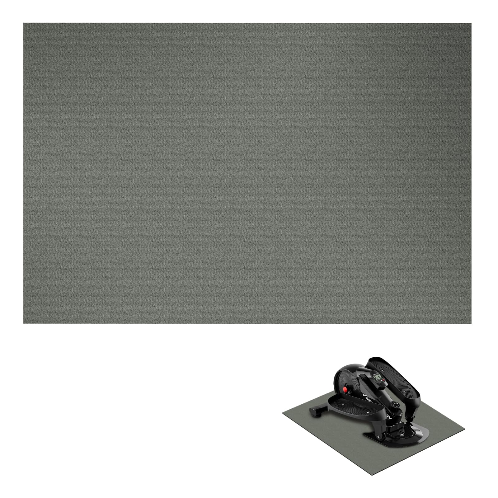 Photo 1 of Mini Stair Stepper Mats, Exercise Non-Slip Workout Mat for Ellipse Leg Exerciser Elliptical Mat Non-Slip Under Desk Suitable for Seniors Electric Seated Foot Pedal Exerciser, Dark Grey