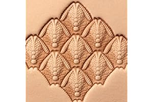 DandS ltd Leather Stamp Tool, Dragon Scale, Professional Steel Craft Tool for Leatherworking, Embossing, Carving & Stamping Leather Projects, Belts Wallets & DIY Projects Compatible with Mallet #476B