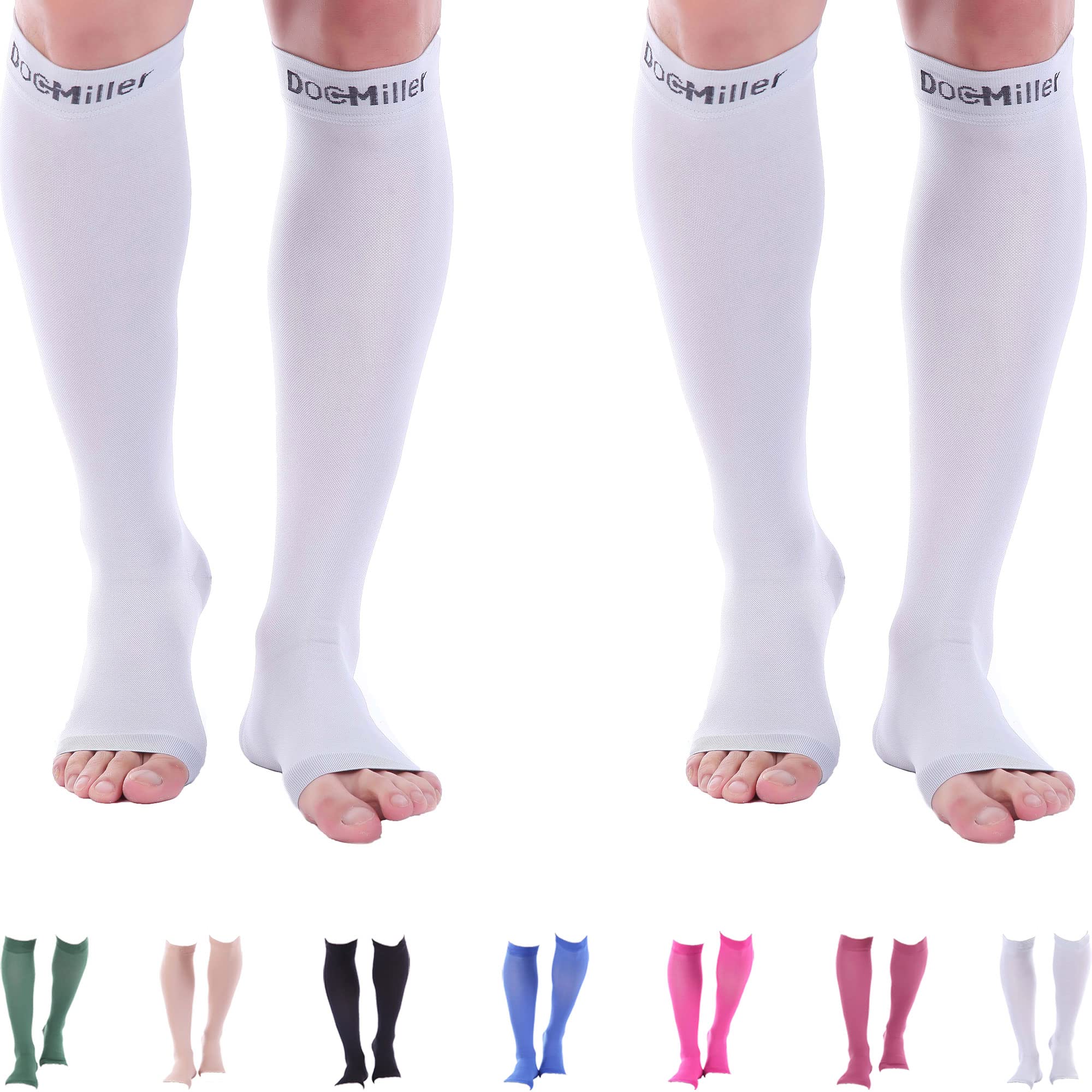 Toeless Socks Doc Miller Open-Toe Compression Socks (2-Pair) 20