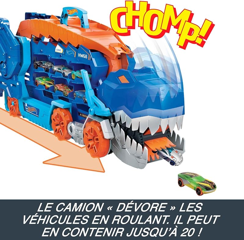 City Transporteur T-Rex et 2 Voitures Métal