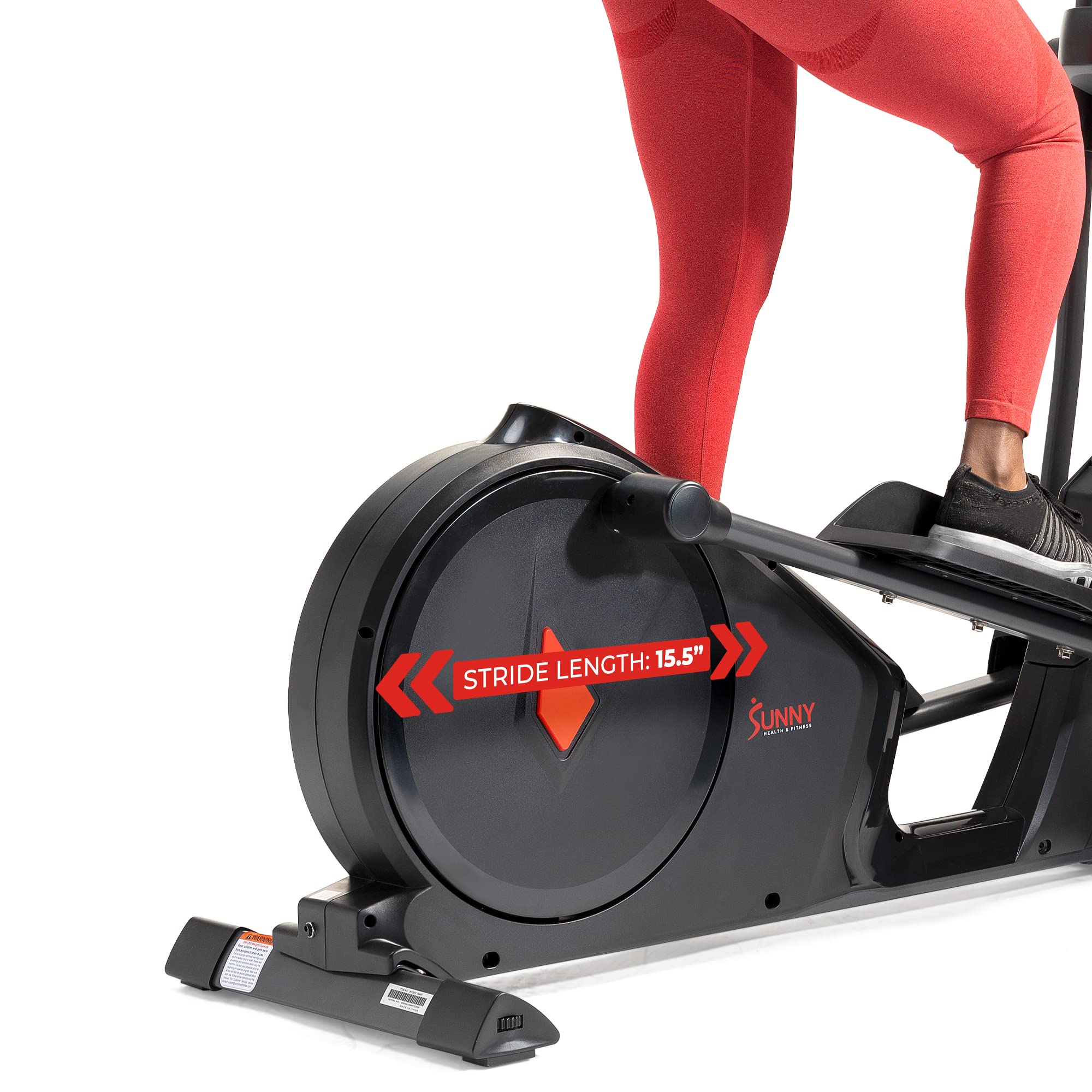 Sunny Health & Fitness Programmable 16 Electro-Magnetic Elliptical Cross Trainer Exercise Machine, Full-Body Cardio Equipment w/ 24 Pre-Built Workouts, 330LB Capacity,Optional Free SunnyFit App Link