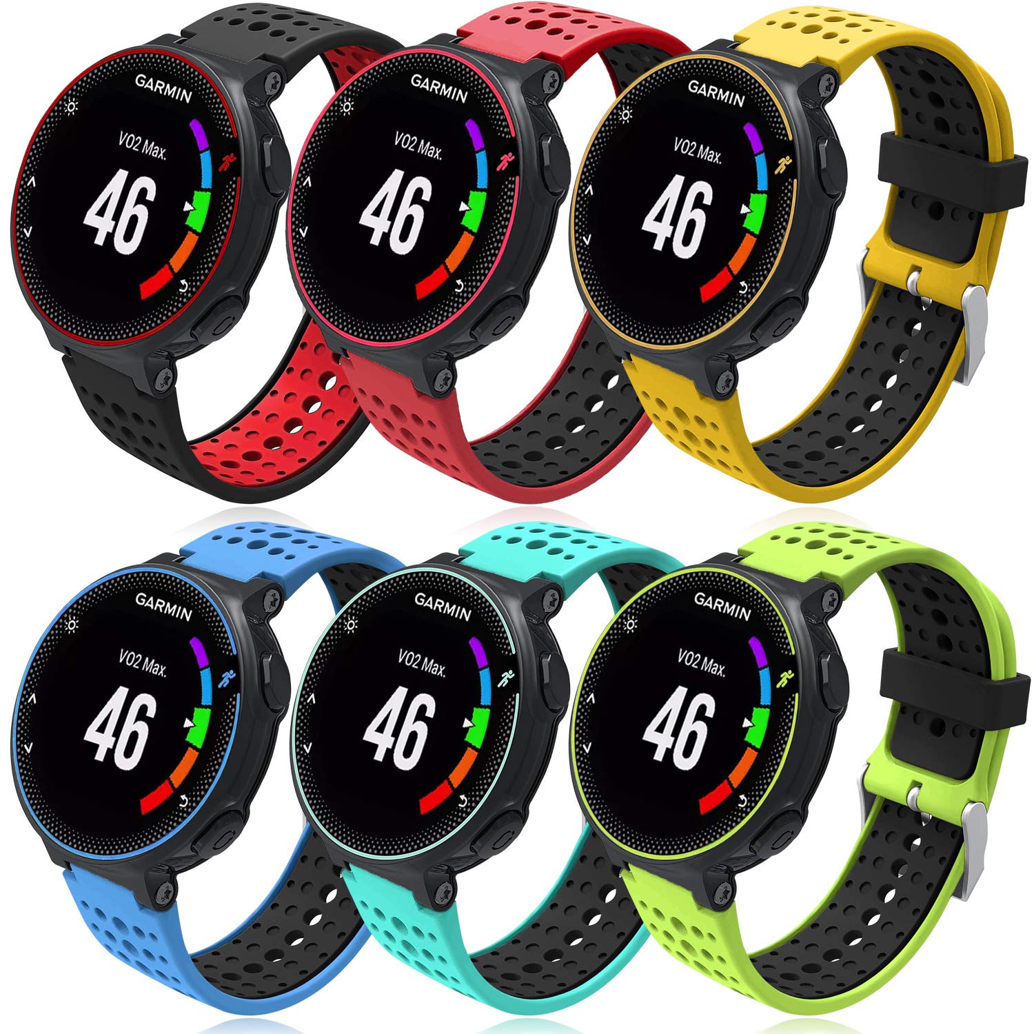 Th-some Strap for Garmin Forerunner 235 Compatible with Forerunner 735XT Watch Strap, Soft Silicone Sports Band for Forerunner 220, 230, 620, 630 and 735XT Smart Watch