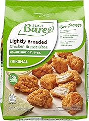 Just Bare® Chicken Lightly Breaded Breast Bites| Fully Cooked | 16 G Protein Frozen | 1.50 LB, 24 Ounce