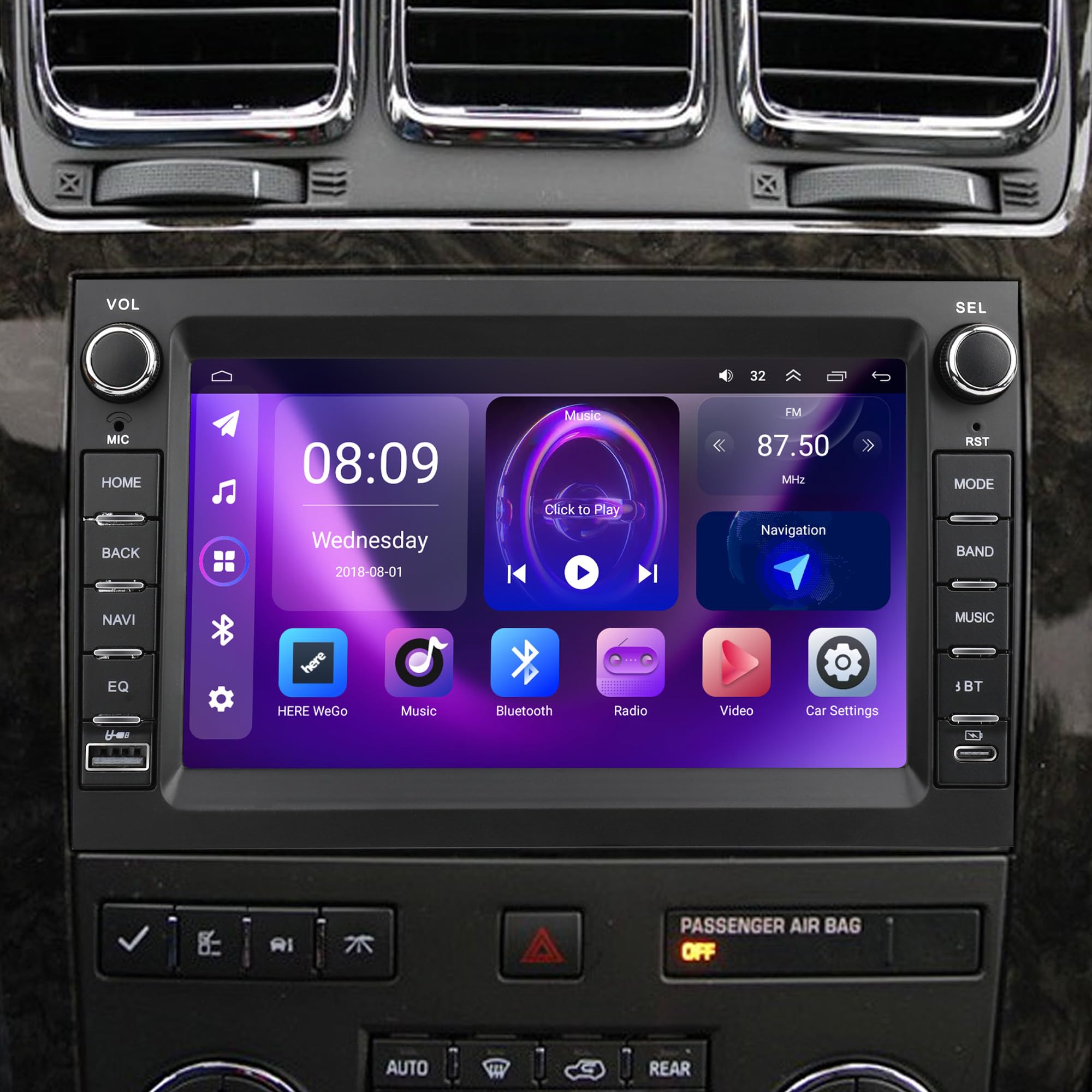 Photo 1 of [4+64G] Car Stereo with Carplay & Android Auto for Chevrolet Silverado Tahoe Avalanche for GMC Sierra Yukon 2007-2013 7" Touchscreen Radio Upgrade with AHD Camera,GPS Navigation,SWC,WiFi,FM,Bluetooth