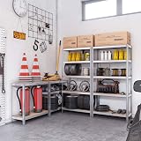 SONGMICS 5 Tier Heavy Duty Shelving Unit 875kg Garage Basement Storage Silver view 2