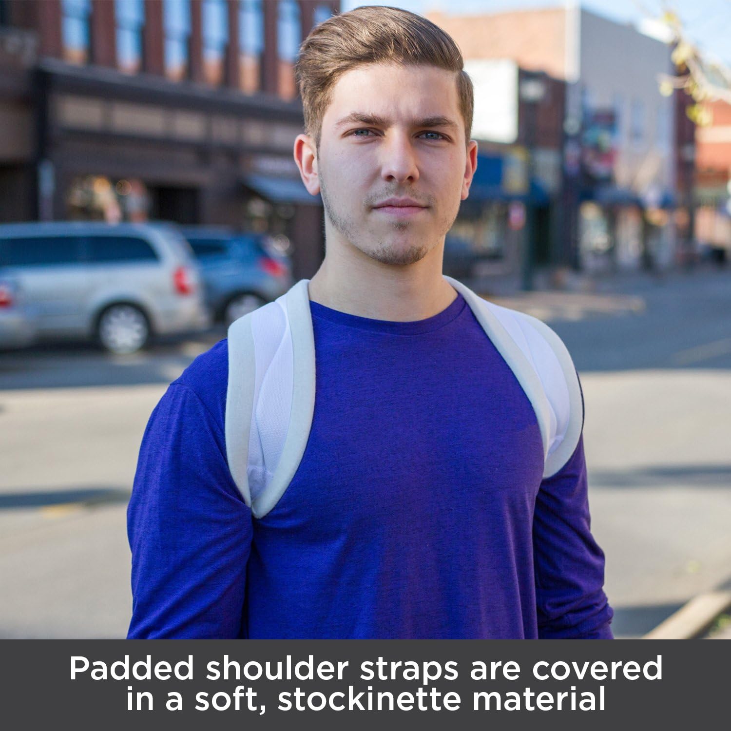 BraceAbility Figure 8 Clavicle Brace & Posture Corrector | Broken Collarbone Sling for Injuries & Fractures, Shoulder Support Strap for Upper Back Straightening (Medium): Health & Personal Care