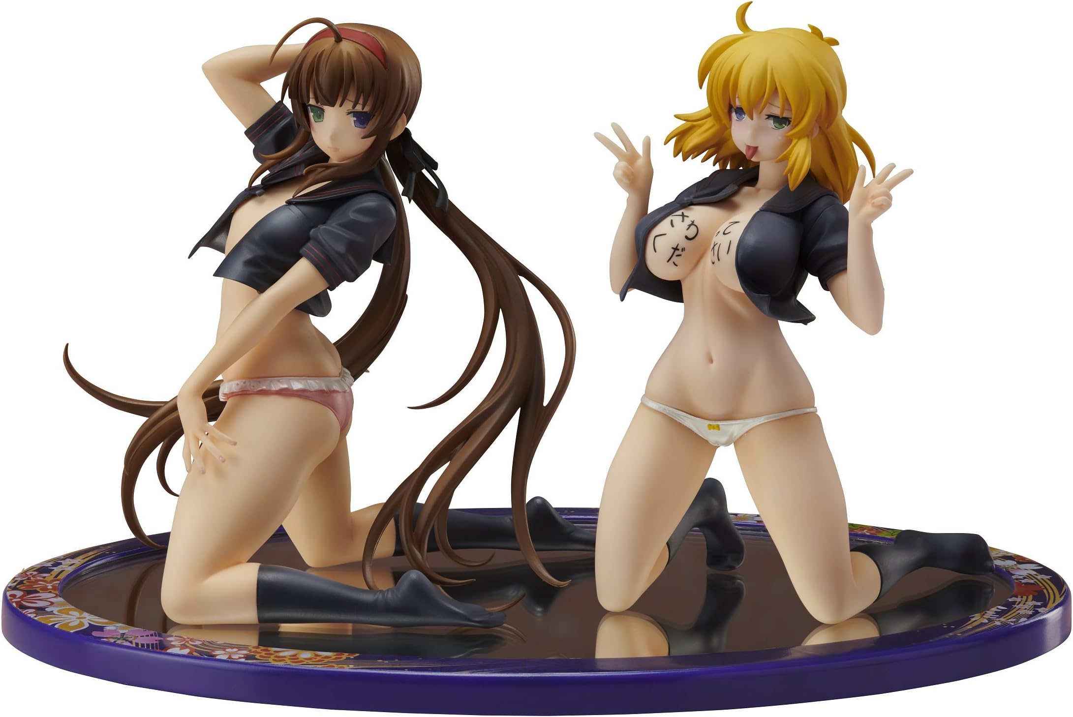 PROOVY Senran Kagura NewWave G Burst: Ryobi and Ryona Kiwami Girls Slender Glamorous PVC Figure (Sailor Uniform Version)