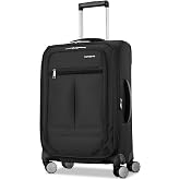 Samsonite Carry-On Soft-Sided Expandable 21-Inch Element Suitcase: Airline Approved for Most Major Airlines, Durable, 360&deg; Spinner Wheels, Adjustable Handle, 2 Front &amp; Side Pocket- Black