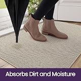 DEXI Indoor Door Mat 44 x 76 cm Non Slip Backing Beige Low Profile Dirt Trapper view 4