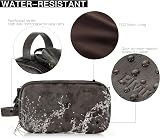 Elviros Water-Resistant PU Leather Toiletry Bag Dark Grey 12 x 6.5 x 6.9 in view 3