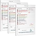 UpUDo To Do List Notepad 5.8" X 8.3", Daily Task Planner with Checklist, 52 Sheets Tear Off Note Pad with Calendar, Work and Personal Organized, A5 Size - 3 Packs