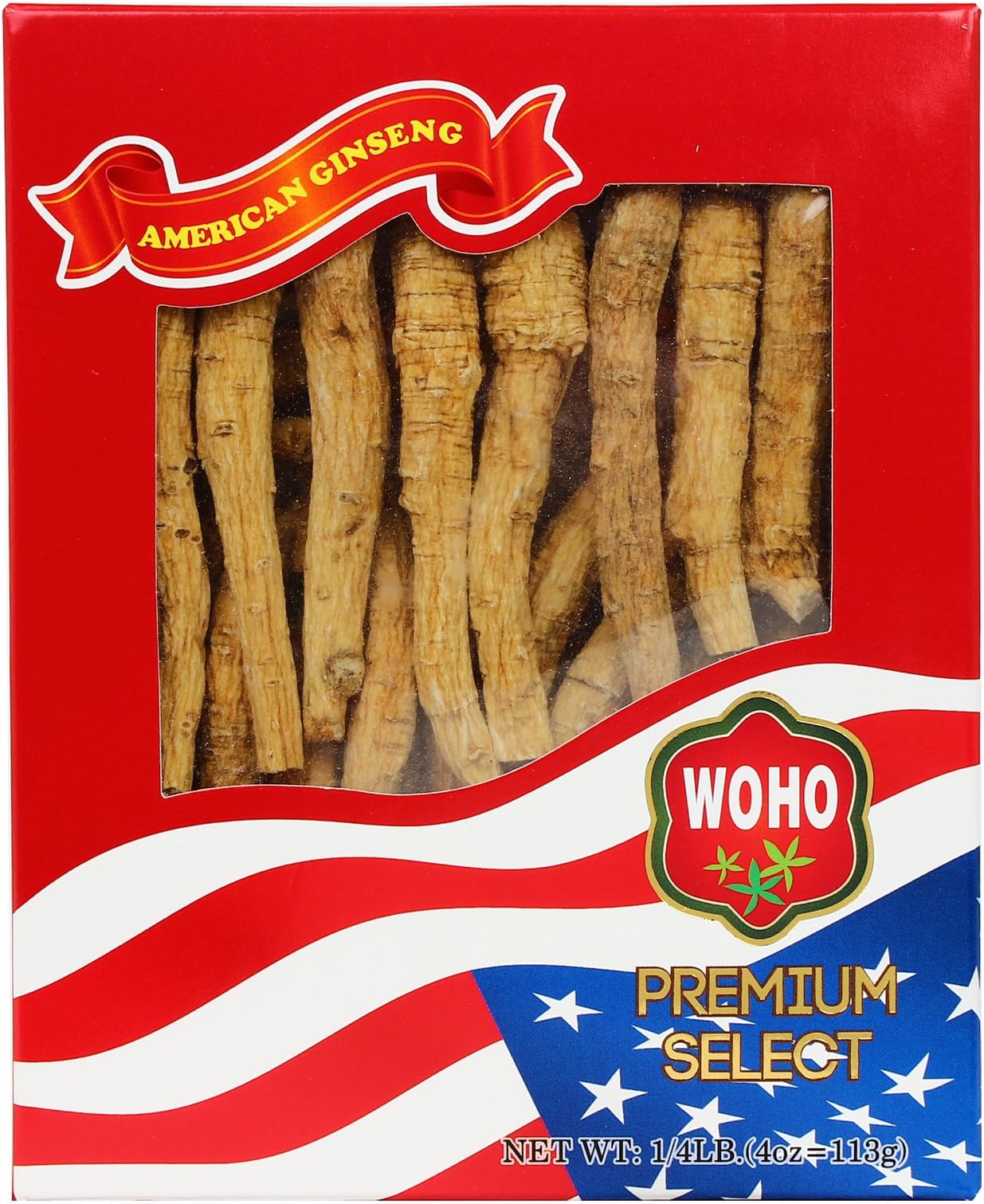 WOHO American Ginseng #103.4 Long Medium Small 4oz Box