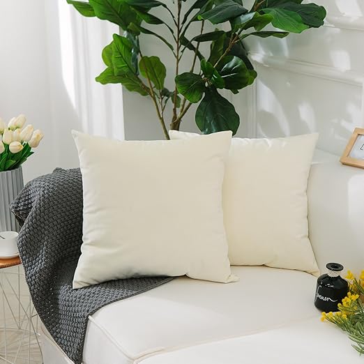 Amazon Com Home Brilliant Set Of 2 Ultra Soft Velvet Seat Couch