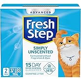 Fresh Step Advanced Simply Unscented Clumping Litter, Fresh Step Unscented Cat Litter Fights Odor on Contact, 37 lbs. (2 x 18