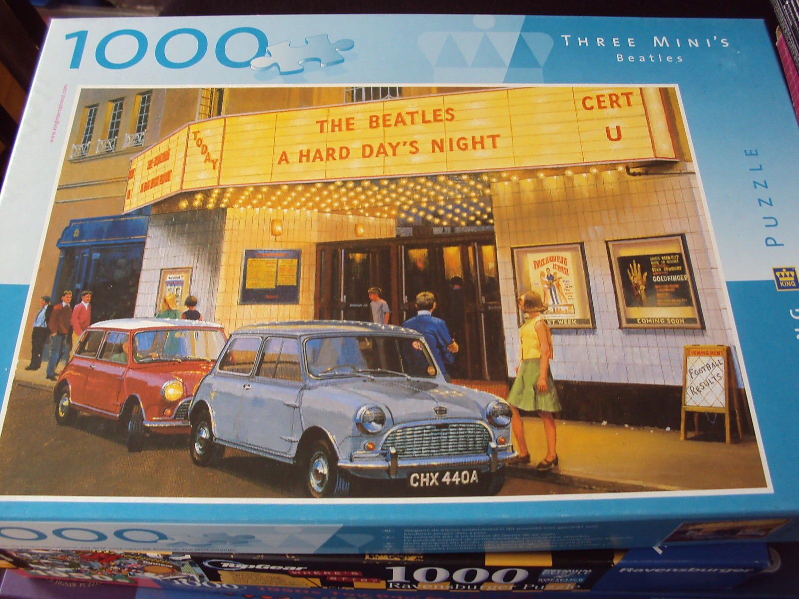 KING PUZZLE 1000 PIECE JIGSAW THE BEATLES THREE MINI'S HARD A DAYS NIGHT