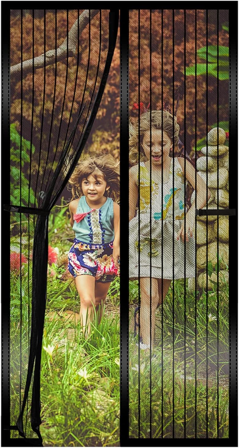 MagicQCraft Magnetic Fly Screen Door 90x210cm Heavy Duty Bug Mesh Curtain Auto