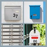 Ywonoby 3 Inch Self Adhesive Stainless Steel House Numbers Black (6) view 5