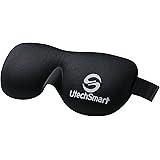 Sleep Mask, UtechSmart Deep Rest Contoured Sleep Eye Mask Cover Eyeshade with Ear Plugs Carry Pouch for Travel Naps