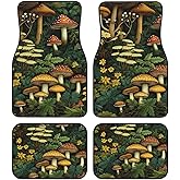 Car Floor Mats,Vehicle Front Rear Carpets Mats Universal Car Rugs,Car Accessories for Truck,Mushroom